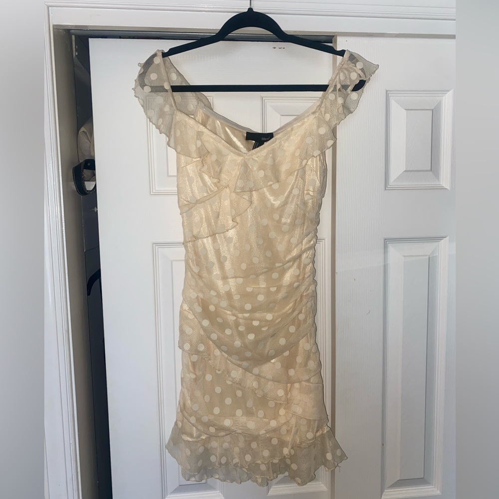 New No Tags | Bardot White Sheer Mini Dress with Lining